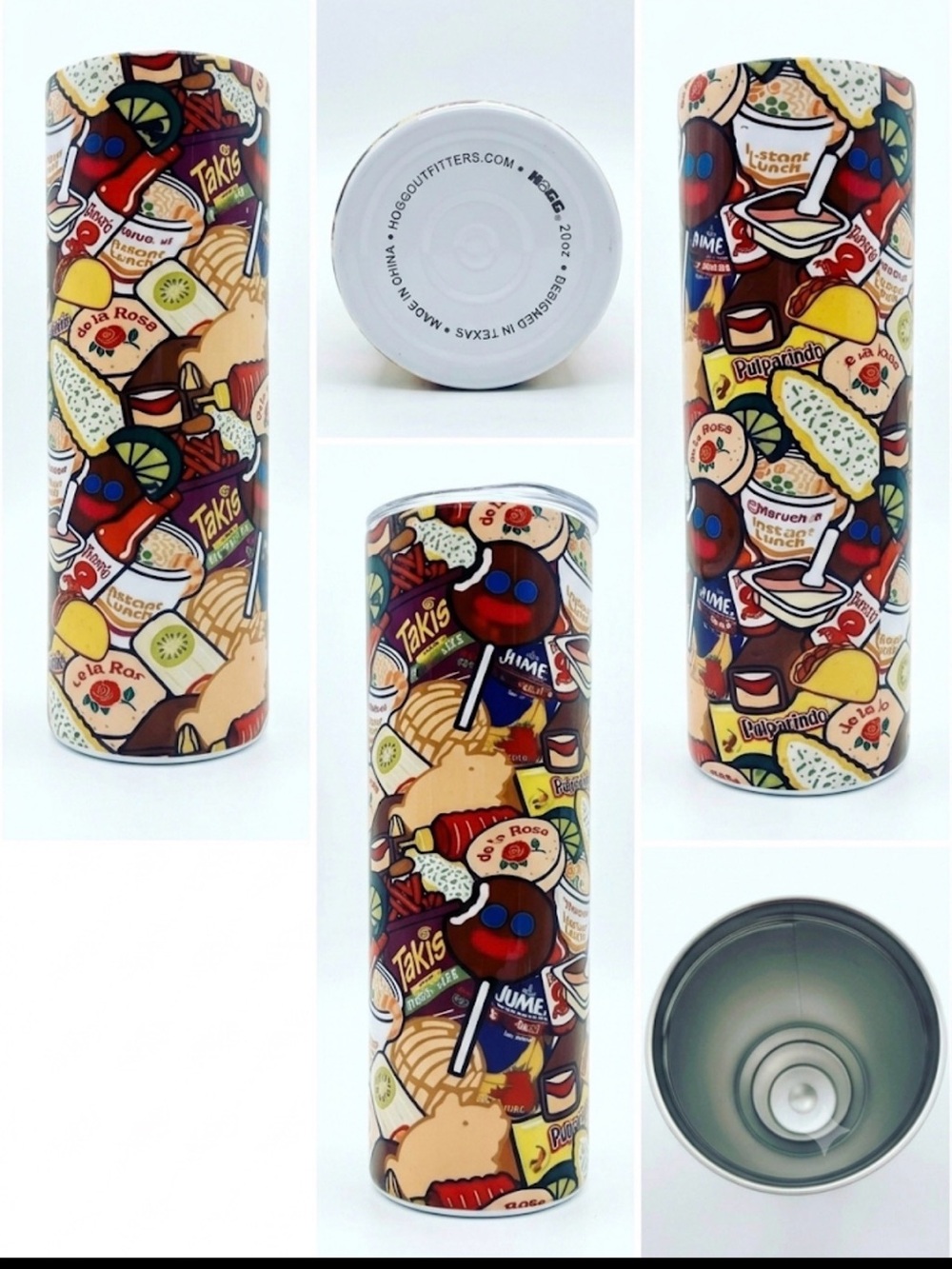 Colorful Mexican Snacks Pattern Stainless 20oz Tumbler new